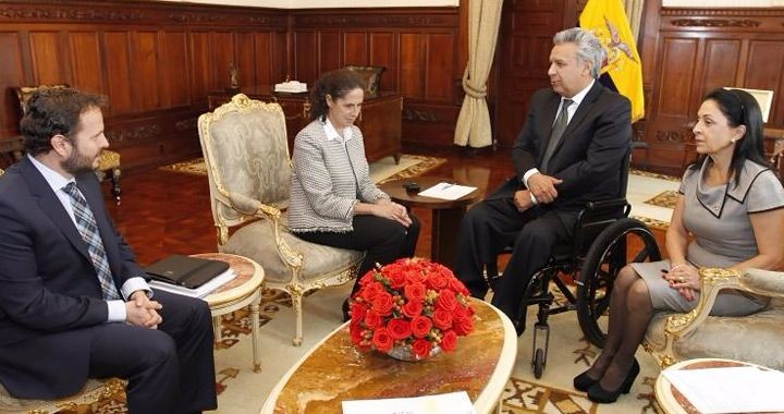 El Grupo ONCE de España se reunió con el presidente de Ecuador