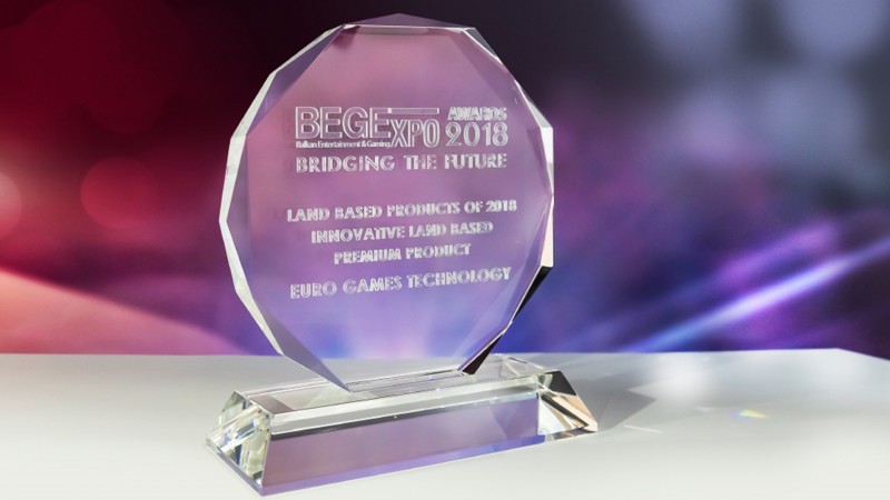 EGT obtuvo el premio BEGE al mejor producto innovador land-based del año