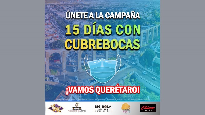 Los cinco casinos de Querétaro se unen en una campaña para prevenir el COVID-19