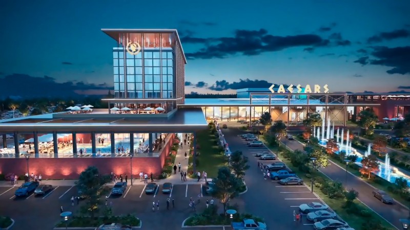 Realizan los trabajos exteriores del casino de Caesars en Virginia, que se encamina a su apertura en el verano de 2023