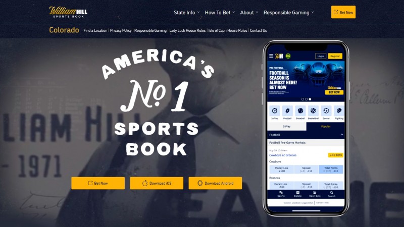 William Hill lanza una aplicación móvil de apuestas deportivas en Colorado