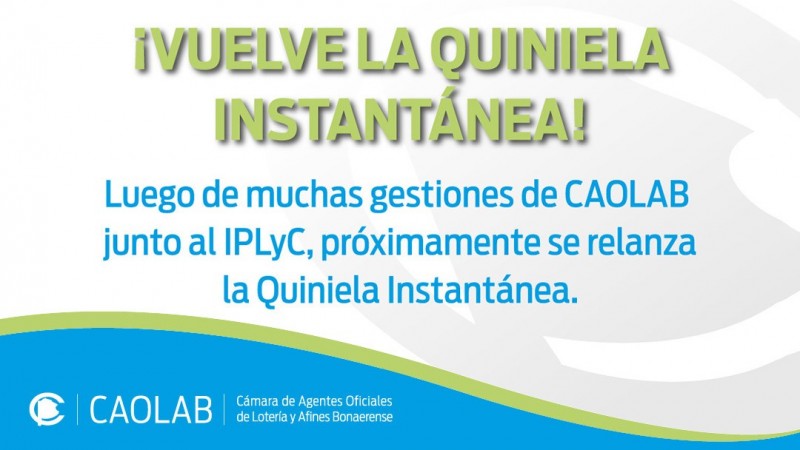  Regresa la Quiniela Instantánea a la provincia de Buenos Aires