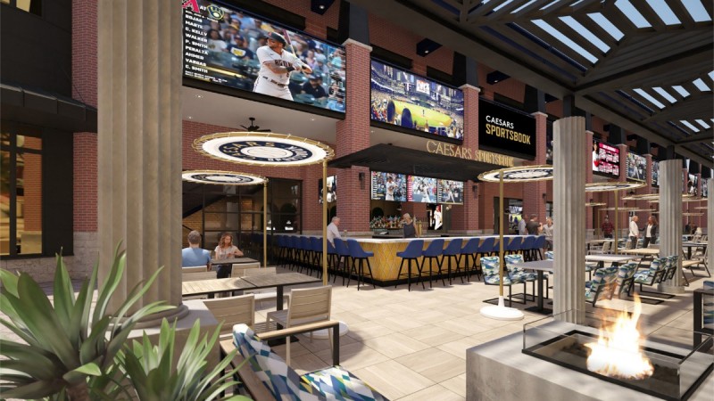 Caesars unveils first renderings of Arizona sportsbook at Chase Field stadium