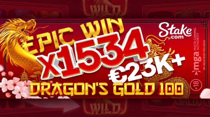 BGaming's "Dragon's Gold 100" pays out $25K to a player from Stake casino