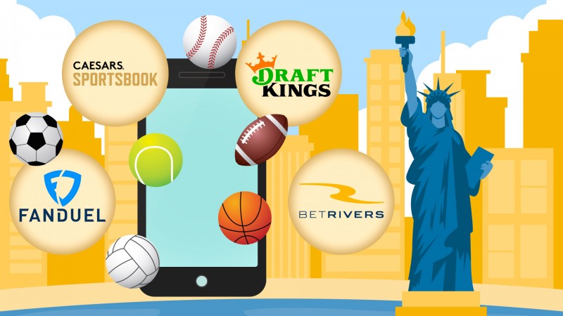 Las apuestas deportivas móviles de Nueva York se lanzaron el sábado con Caesars, DraftKings, FanDuel y BetRivers