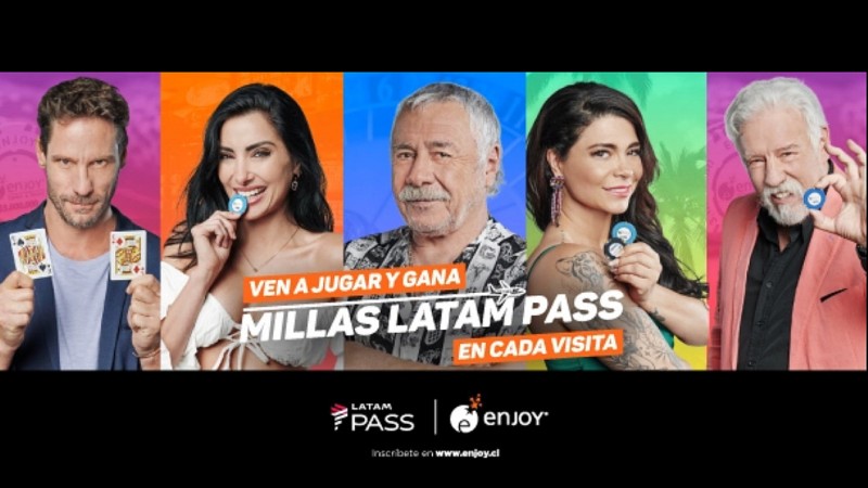 Enjoy y LATAM Pass anuncian un programa conjunto de promoción en sus casinos de Chile