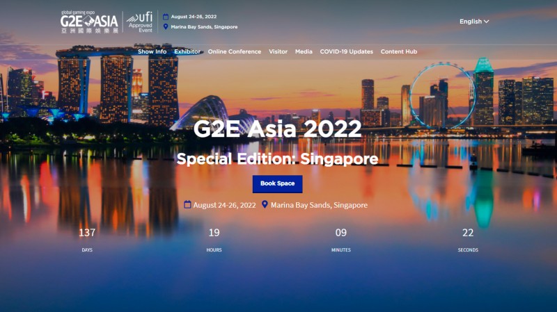 G2E Asia trasladó su edición 2022 a Singapur y cambió las fechas de agosto