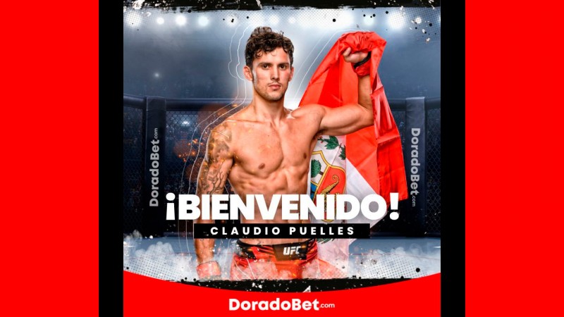 DoradoBet patrocina al luchador de artes marciales mixtas Claudio Puelles