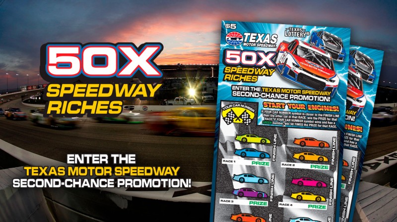Texas Lottery debuts Texas Motor Speedway branded scratch ticket game with second-chance prizes
