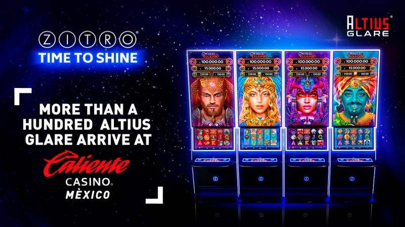 Zitro’s Altius Glare cabinets with new multigame and Megashare Lounge installed by Caliente Casino in Mexico