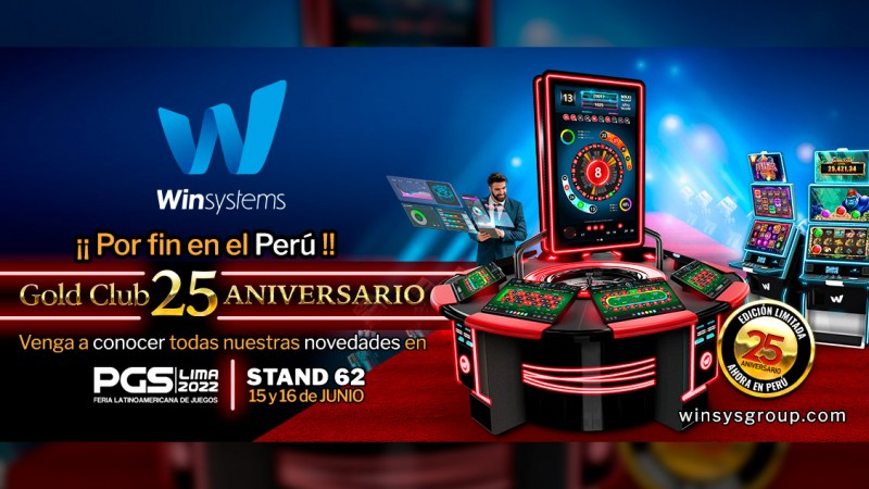 Win Systems to showcase Gold Club 25 Anniversary roulette, new cabinet and CMS developments at PGS
