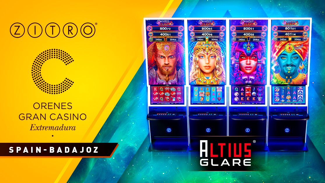 Zitro's Altius Glare cabinet now live at Orenes' Gran Casino Extremadura in Spain